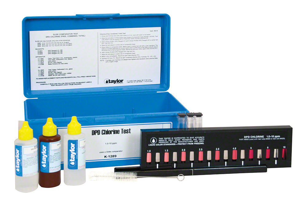 Taylor K-1289 Slide Chlorine DPD 1.0-10 ppm Test Kit Parts