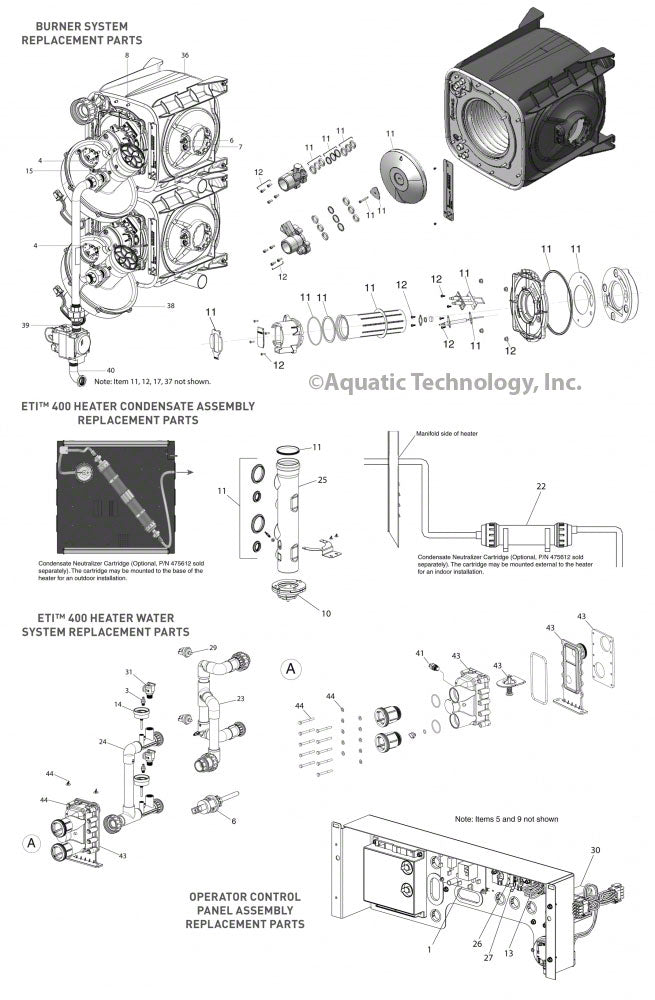 Pentair ETI 400 System Parts