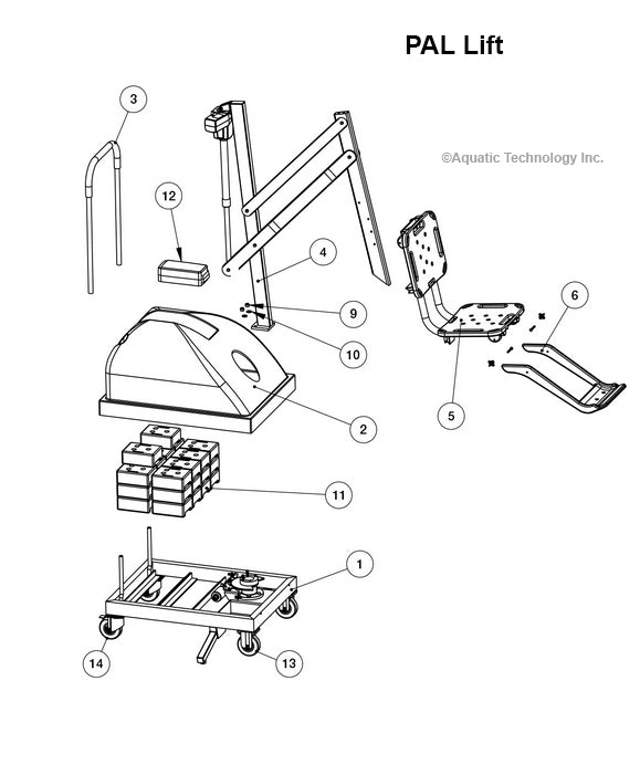 SR Smith PAL Portable Pool Lift Parts