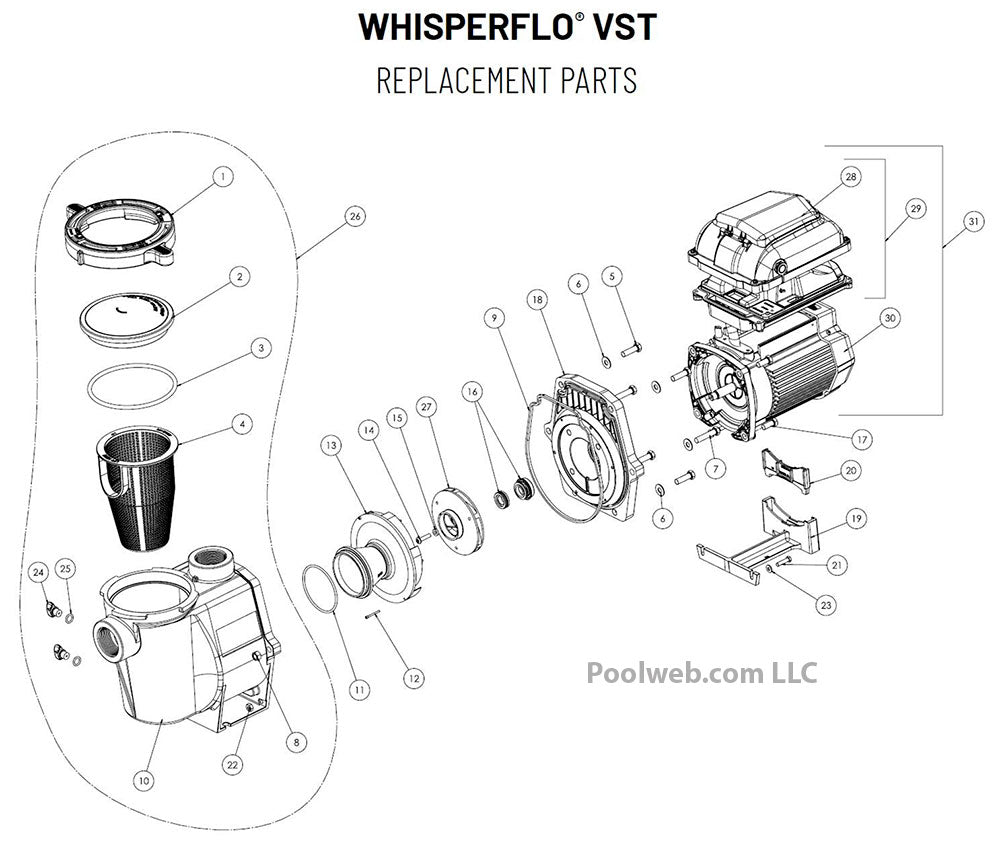 Pentair WhisperFlo VST Pump Parts
