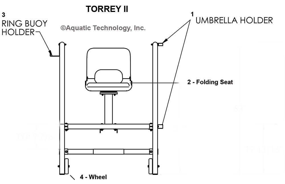 Spectrum Torrey II Lifeguard Chair Parts