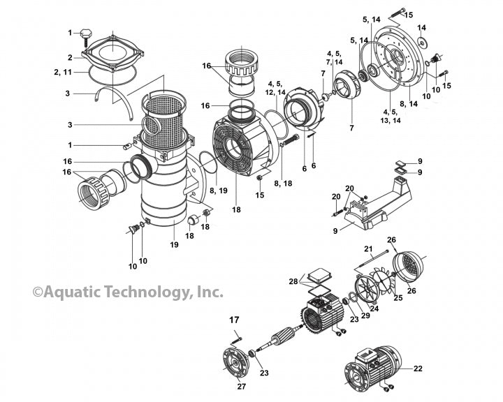 Hayward HCP 55-125 Series Pump Parts