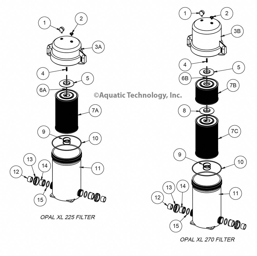 Waterco Opal XL Filter Parts