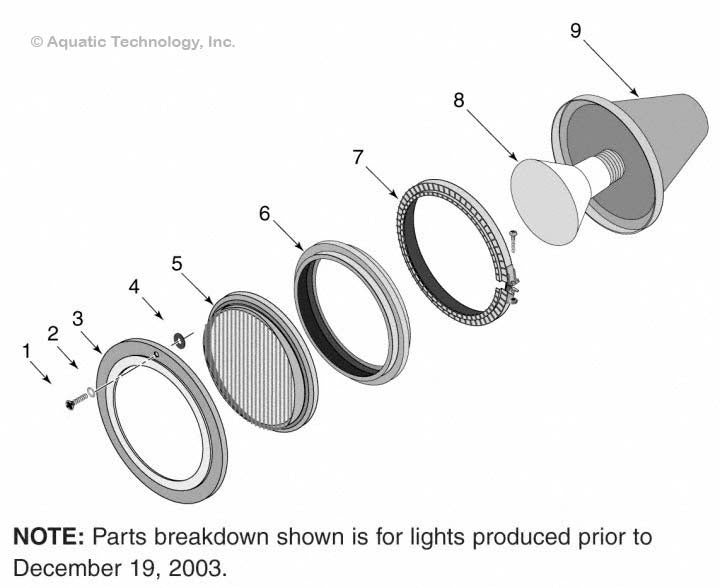 Sta-Rite Sunglow Light Parts