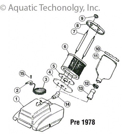 Aqua Vac Queen Hood and Filter Parts Pre-1978