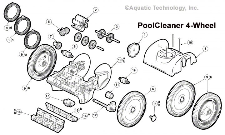 Hayward Poolvergnuegen PoolCleaner 4-Wheel Parts