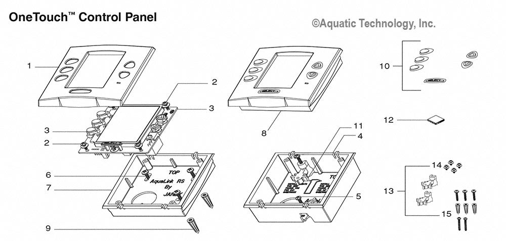 Jandy AquaLink OneTouch Control Panel Parts