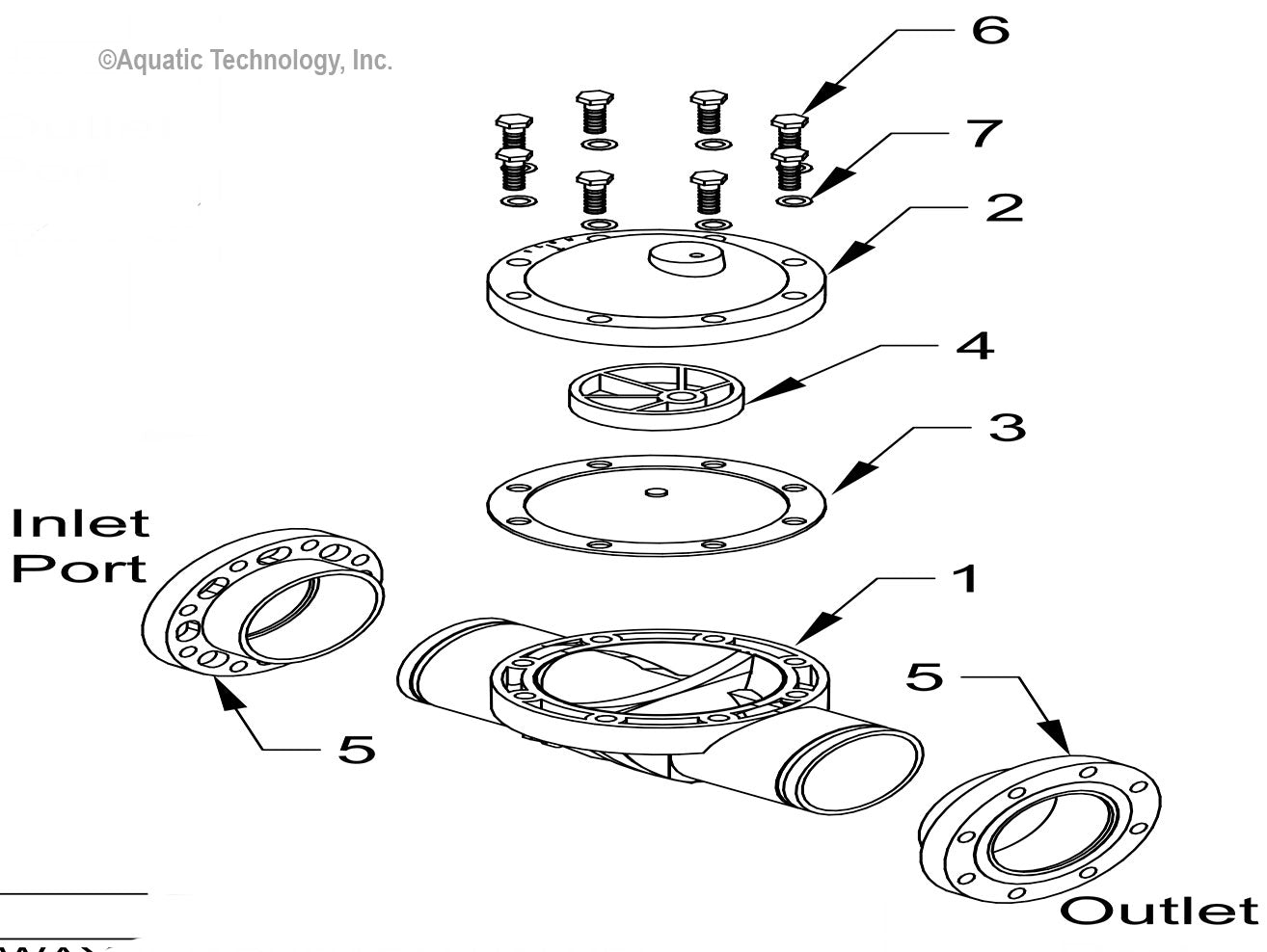 Paragon Stark 6 Inch 2-Way Valve Parts