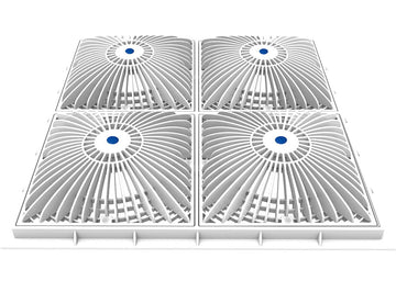 18 Inch Square Mud Frame With Four 9 Inch Square MoFlow Suction Outlet Covers