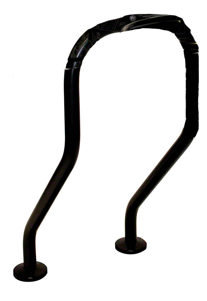 Dual Post Basketball Frame - Commercial Grade Salt Friendly - Black Vinyl