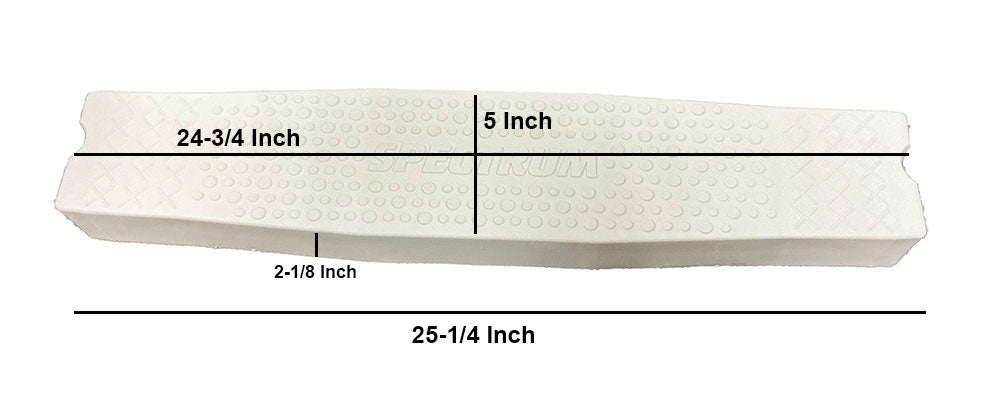 Plastic ABS Sloping Ladder Tread Step 26 Inch Center to Center - 1.5 Inch 15 Degree