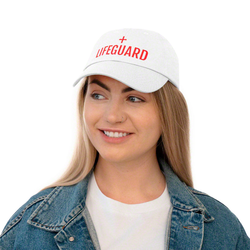 Lifeguard Baseball Hat - White