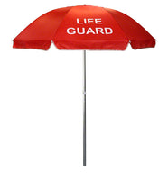 Lifeguard Umbrella With Tilt - Nylon - 6-1/2 Foot Diameter - Red