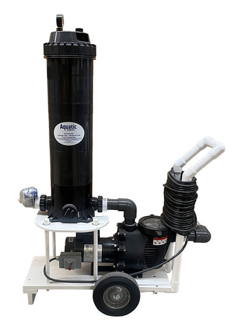 Portable Pool Vacuum System with 1 HP Pump and 100 SF Cartridge Filter - 50 Foot Cord