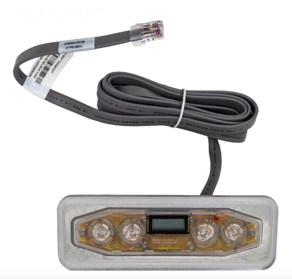 Balboa Clear Topside Only Control Panel - 4 Button