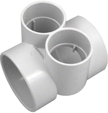 Horizontal Tee With Two 2-1/2 Inch Slip to 4 Inch Transitional With Reducer Bushing to 3 Inch