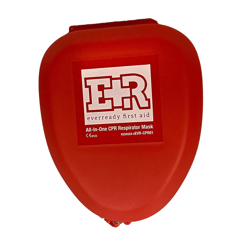 CPR Adult/Child Pocket Resuscitator - Hard Case - Red