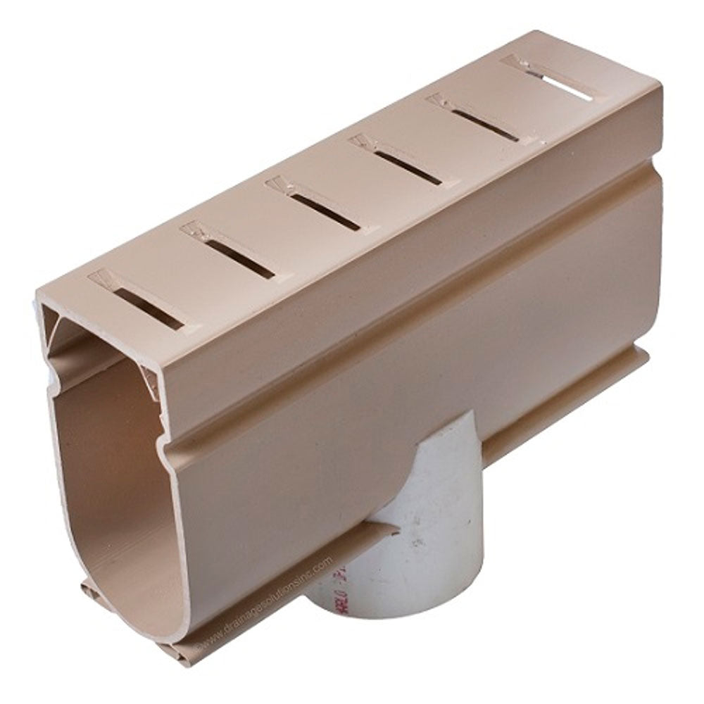 Deck Drain Down Adapter Fitting 1.6 Inch Width - Tan - Adapts to 1-1/2 Inch Schedule 40 Pipe