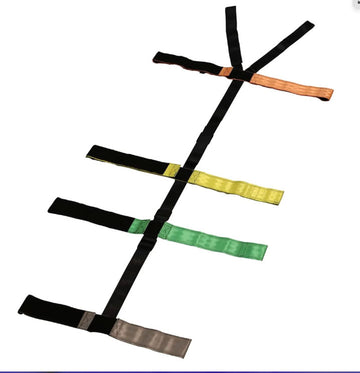 EMS Backboard 10-Point Spider Straps - Color Coded - Reflective