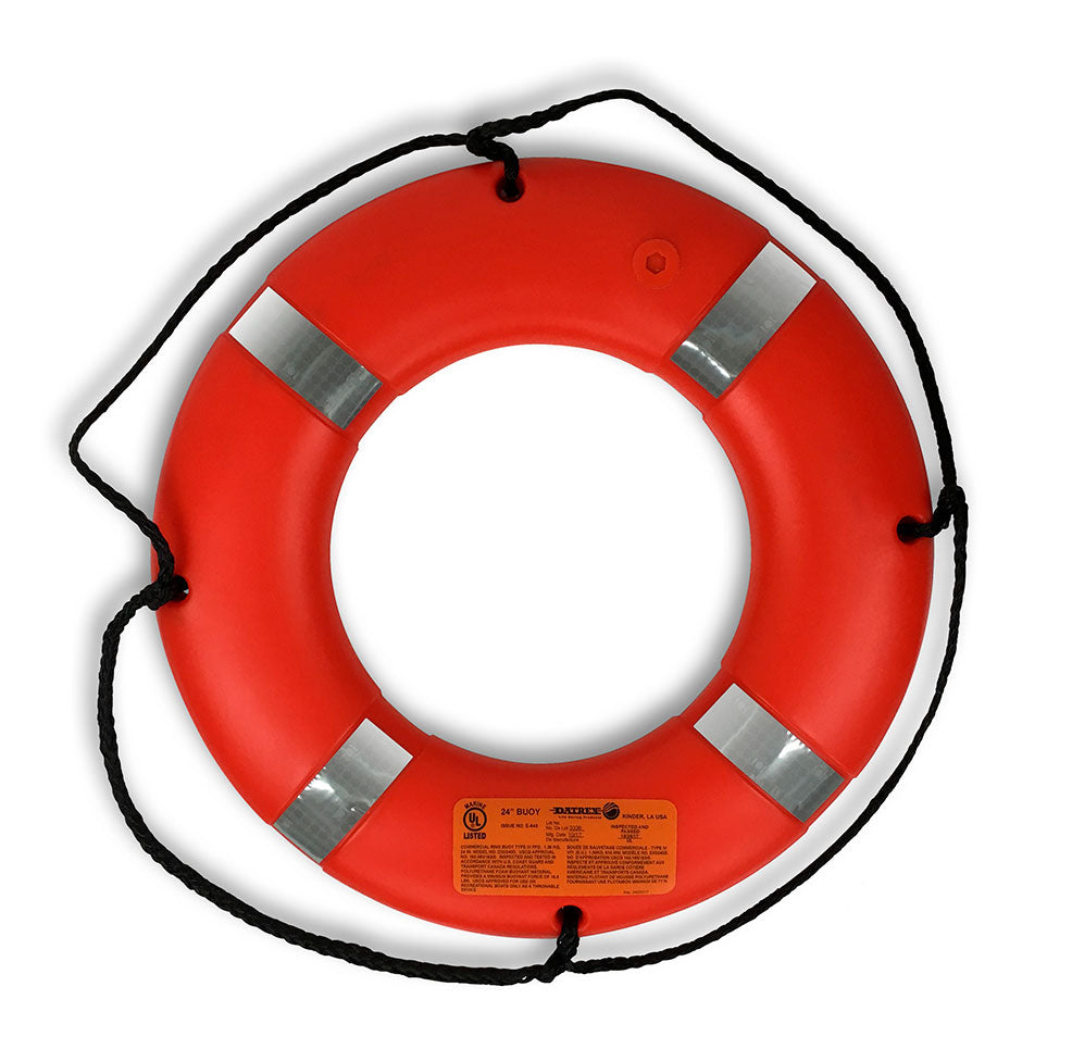 Datrex USCG High-Impact Foam 24 Inch Life Ring Buoy - SOLAS Reflective ...