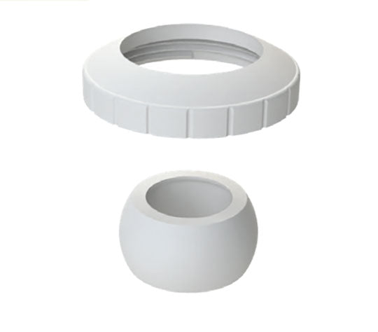 Long Eyeball and Locking Ring - 1-1/2 Inch FTP - 3/4 Inch Orifice - Clear