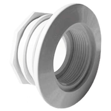 Large Wall Fitting With Water Stop - 1-1/2 Inch Socket - White