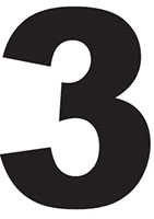Starting Block Vinyl Number Only - 2 Inches High - Paragon - 23660