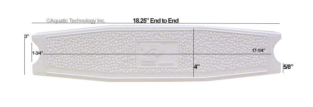 Plastic Sloping Top Drilled Ladder Tread - 17.25 Width