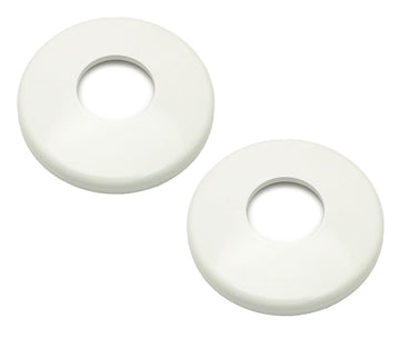 Cycolac Escutcheon Plates - 1.90 Inch OD - White - Pair