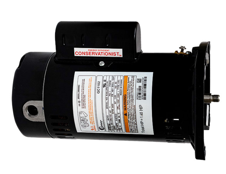 1 HP Pump Motor Square Flange - 1-Speed 1-Phase 115/230 Volts - Full-Rated - Energy Efficient