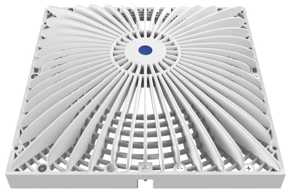 Poolweb Aquastar 12 Inch Square Retrofit MoFlow Suction Outlet Cover - White ...