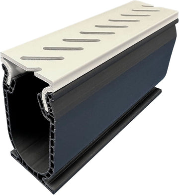 Frontier Deck Drain Pro - 1.7 Inch Width - White - 10 Foot Lengths - Case of 8 (80 Feet)