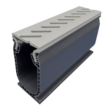 Frontier Deck Drain Pro - 1.7 Inch Width - Gray - 10 Foot Lengths - Case of 8 (80 Feet)