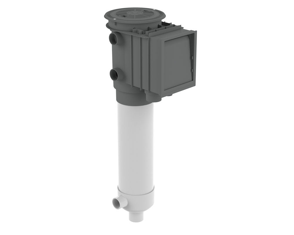 ZarStar Skimmer Filter With Ozonator Ports - Dark Gray