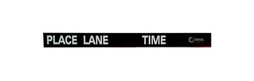 Mini Scoreboard Sign Panel - Lane, Place, Time