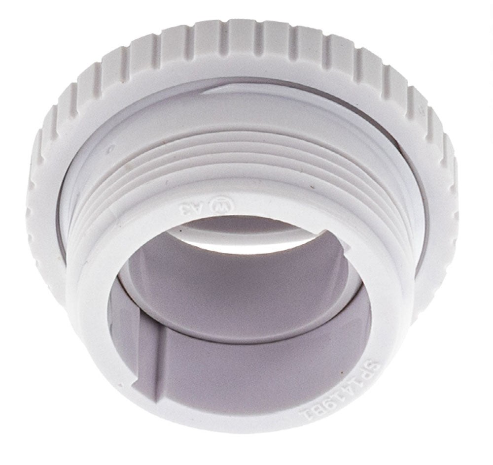 Hydrosweep Directional Eyeball Inlet Fitting - 1-1/2 Inch MIP - Slotted Opening - White
