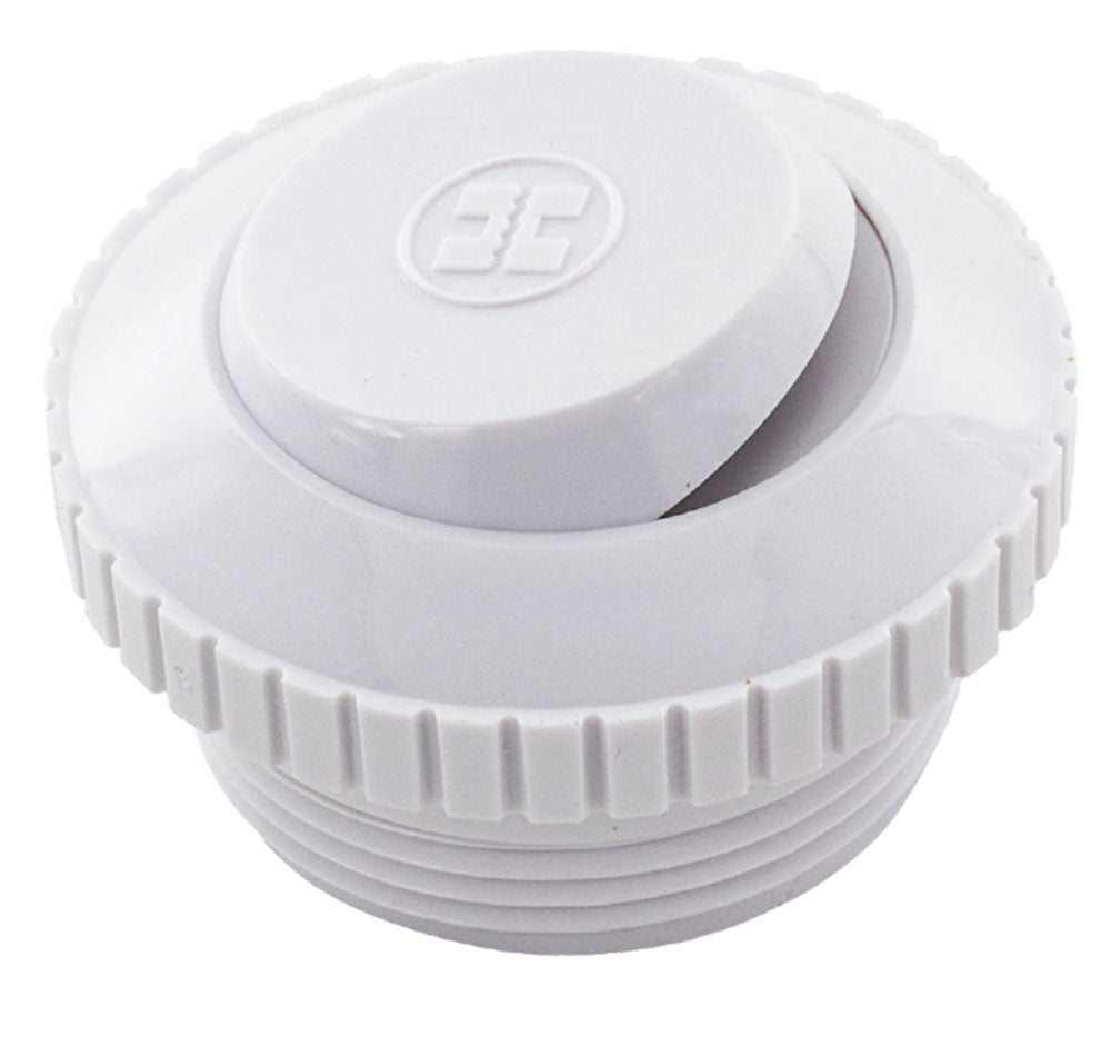 Hydrosweep Directional Eyeball Inlet Fitting - 1-1/2 Inch MIP - Slotted Opening - White