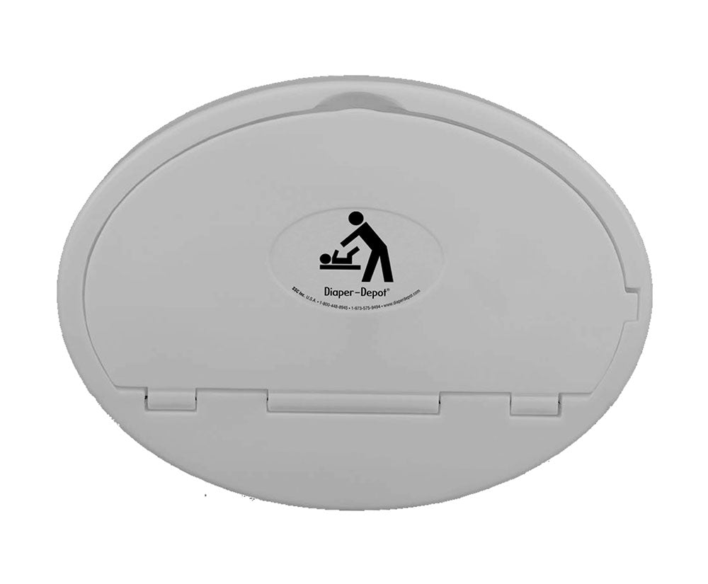 Oval Diaper Depot Changing Station - Powder Gray