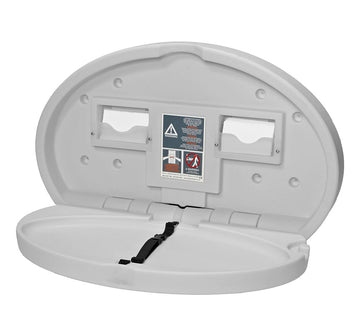 Oval Diaper Depot Changing Station - Powder Gray