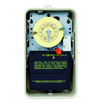 Mechanical 24-Hour Time Switch With Heater Protection - SPST 120 Volts - Outdoor Metal
