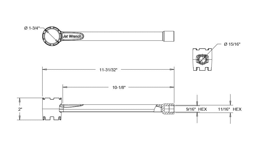 Jet and Socket Wrench Removal Tool