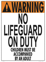 Iowa No Lifeguard (Wading Pool) - 18 x 24 Inches on Styrene Plastic