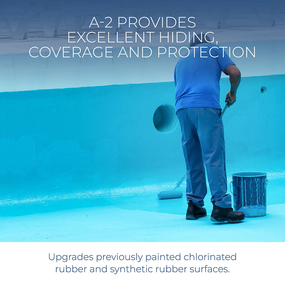 A-2 Premium Synthetic Rubber Pool Paint - 1 Gallon - Various Colors