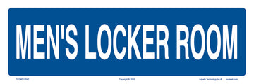 Men's Locker Room Sign - 12 x 04 Inches on Styrene Plastic