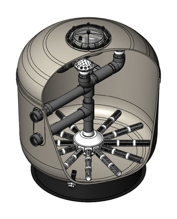 HCF 36 Inch Commercial Sand Filter - 3 Inch Connection