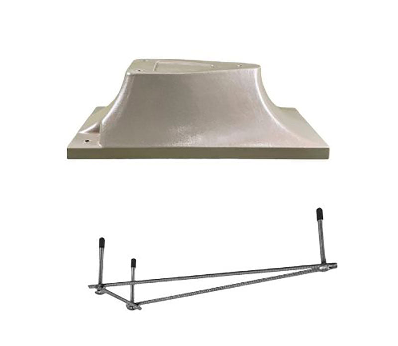 Global 3-Bolt Diving Board Base With Jig for 8-Foot Board - Sand