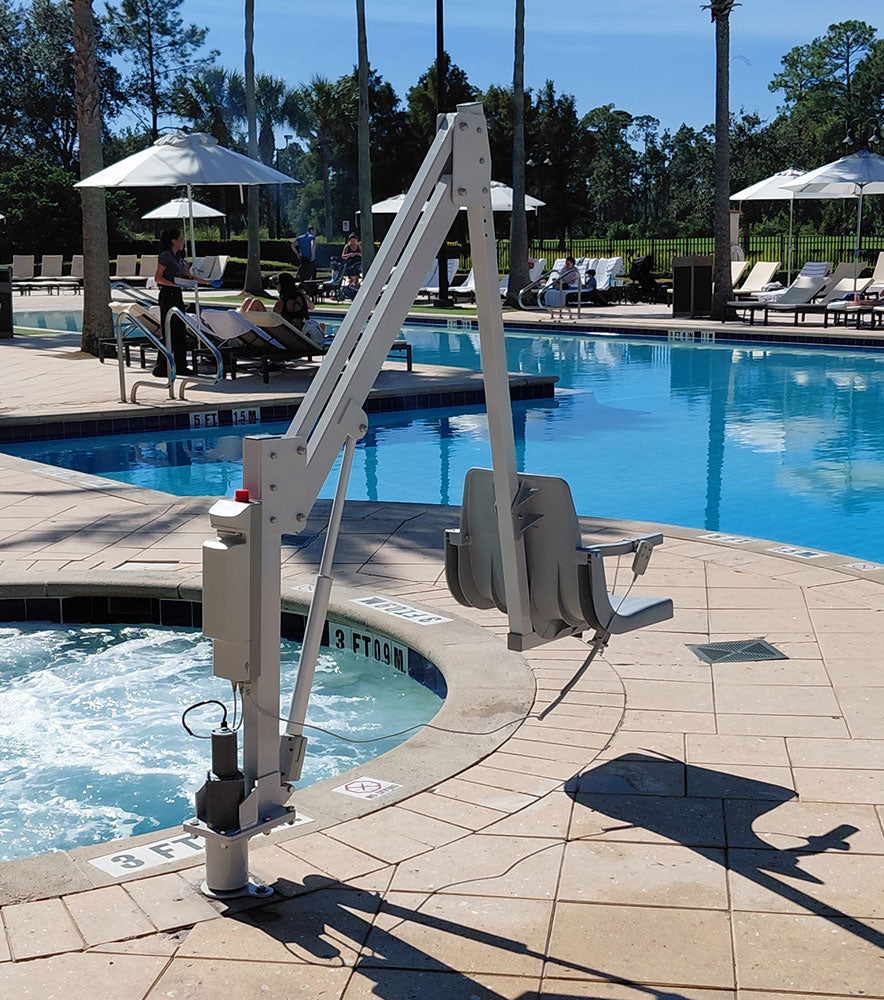 Rotational R-375 Pool Lift With Round Anchor - 375 Pound Capacity