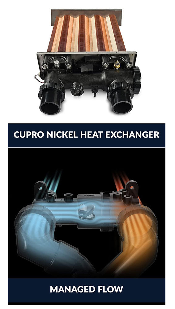 Universal H-Series H500 500,000 BTUs Low NOx Pool Heater - Natural Gas - ASME Certified