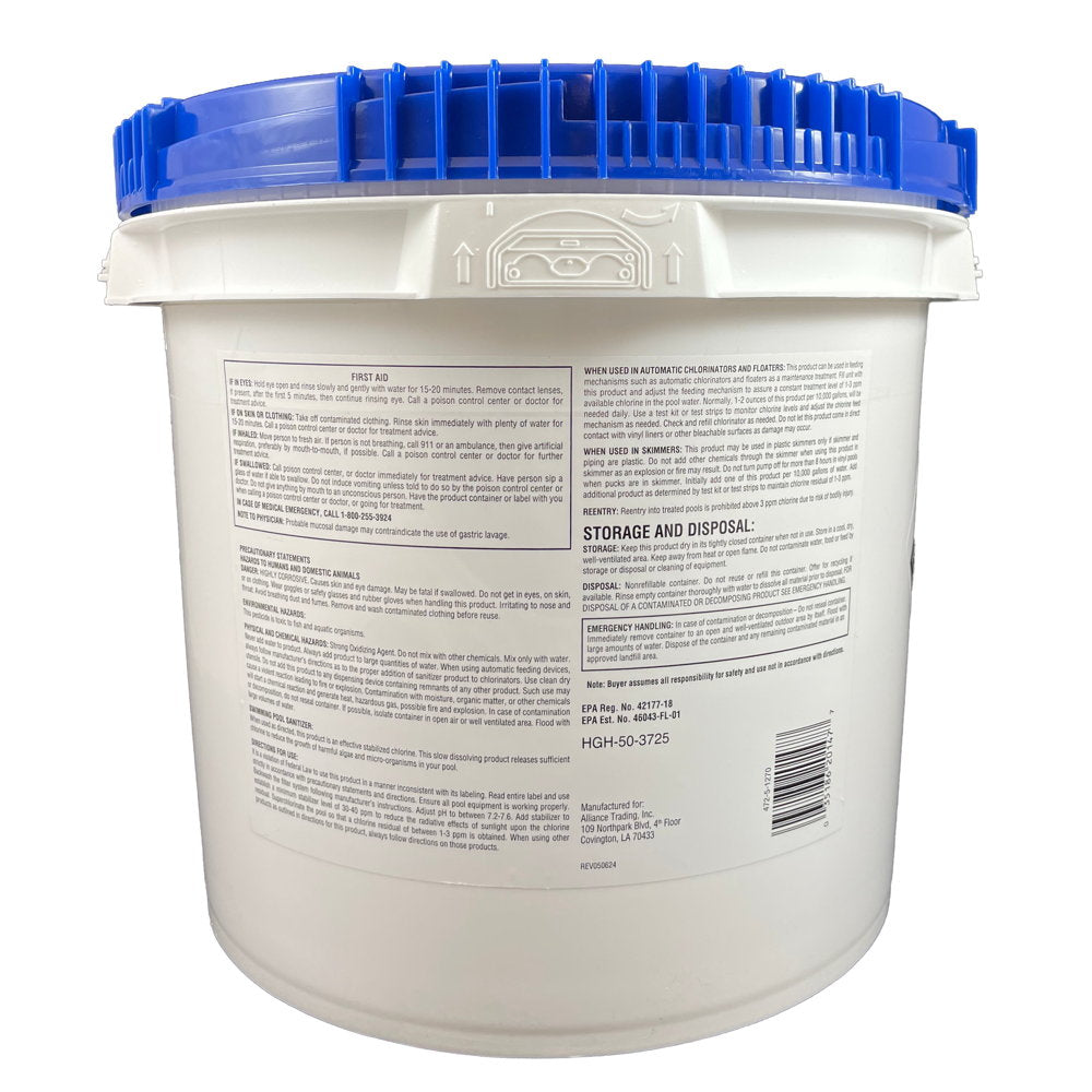 Pool Season Chlorinating Tablets Wrapped - 3 Inch -  25 Lb. Bucket