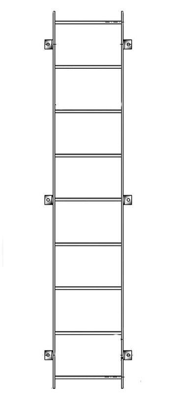 Surge Tank Access Ladder - 9 Rung - Stainless Steel